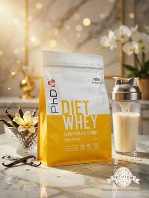 PhD Diet Whey Protein 2kg - Vanille & Keks | High Protein, Muskeln & Gewicht