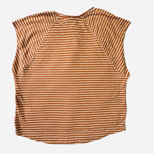 Free People NEW Halo Burnout Stripe Tee Copper Brown Sz.Sm Casual Preppy - Picture 3 of 11