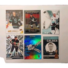 Seattle Kraken 40 Card Lot - Jordan Eberle Spx /299, Beniers Marquee Rookie . rookie card picture