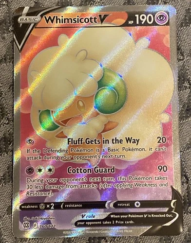 Whimsicott V 160/172 Ultra Rare Brilliant Stars Pokemon Near Mint