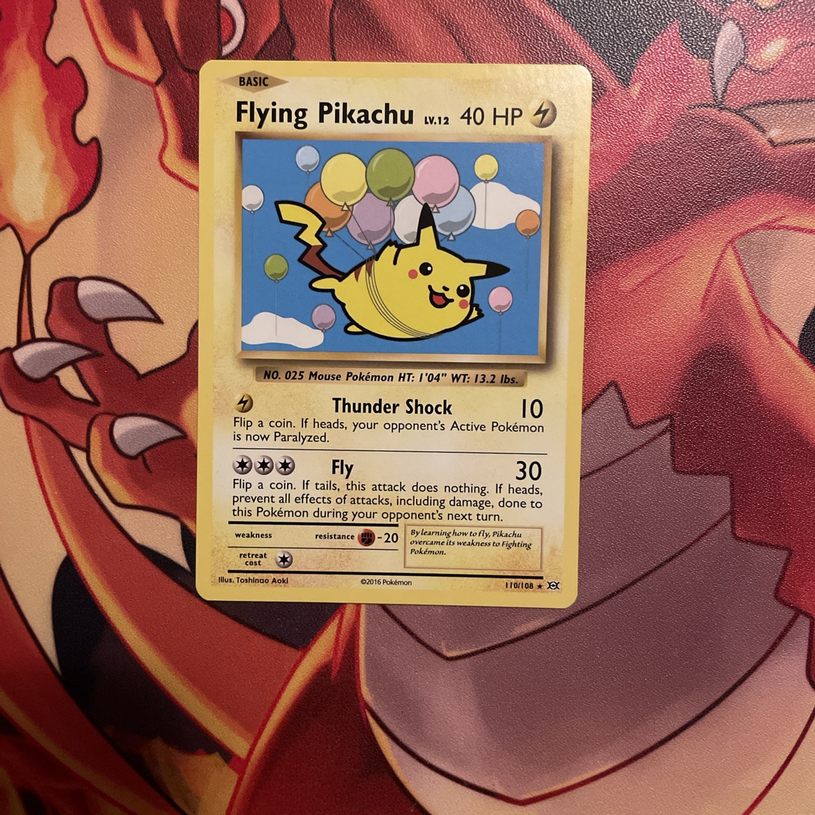 Flying Pikachu 110/108 Secret Rare Evolutions Pokemon 