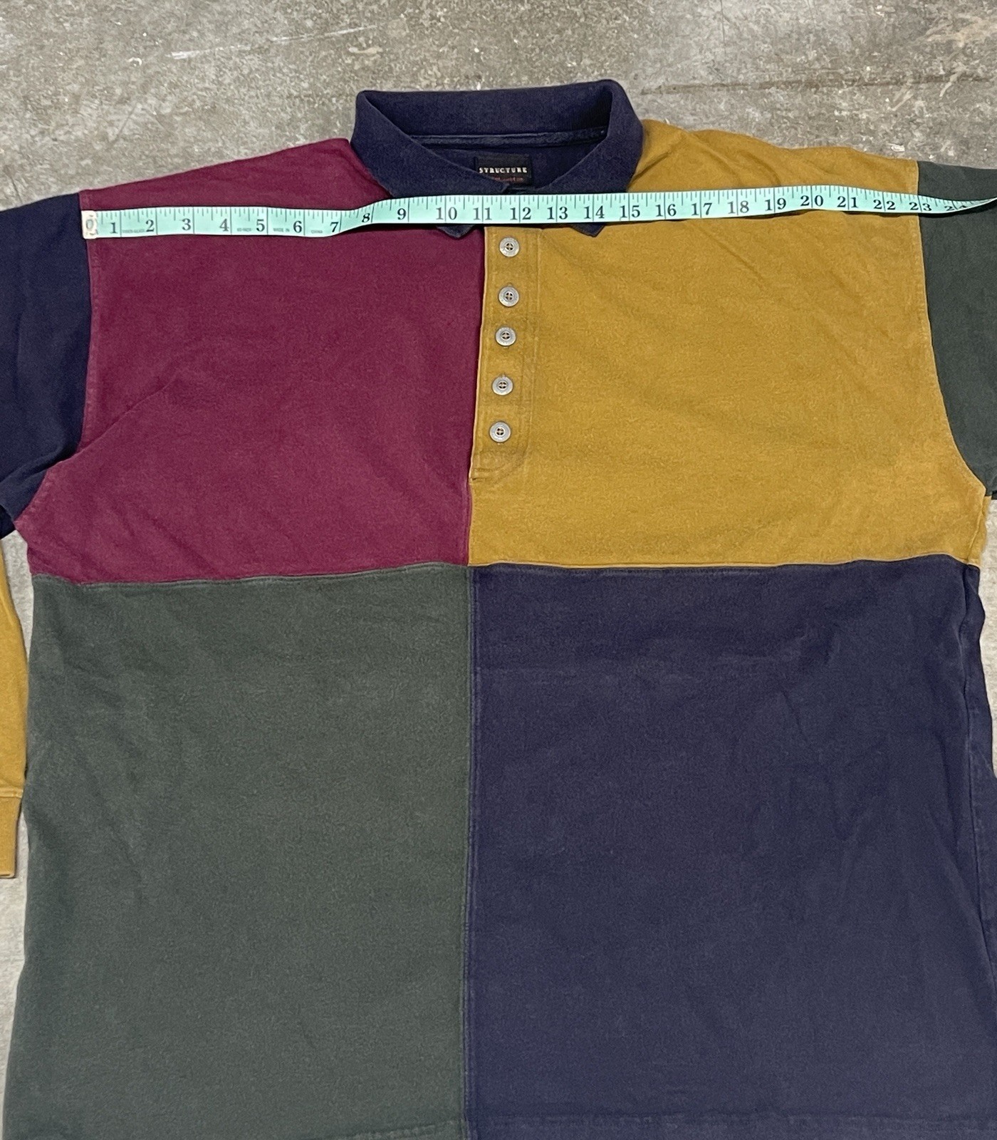 VTG Structure Multicolor Color Blocking Long Slee… - image 6