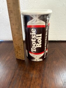 Tootsie Roll Tube Coin Bank Cardboard w/Metal ends