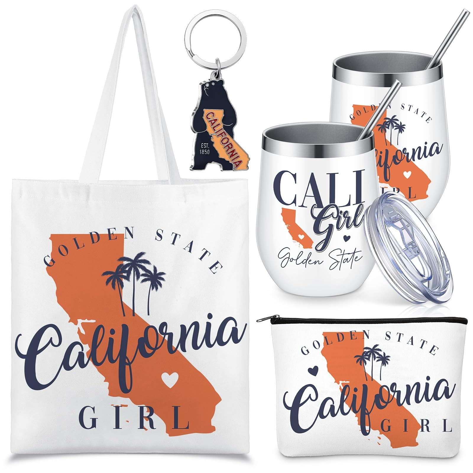 Paterr 4 Pcs California Souvenirs Gifts one size, mainly white, blue, orange