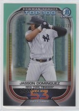 2021 Bowman Scouts Top 100 Aqua Refractor 62/125 Jasson Dominguez #BTP-53 0nl0