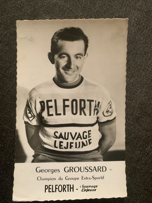 Georges Groussard Team Pelforth Cycling Postcard