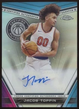Jacob Toppin Auto #CA-JTO 2023-24 Topps Chrome Certified Autograph Knicks Card