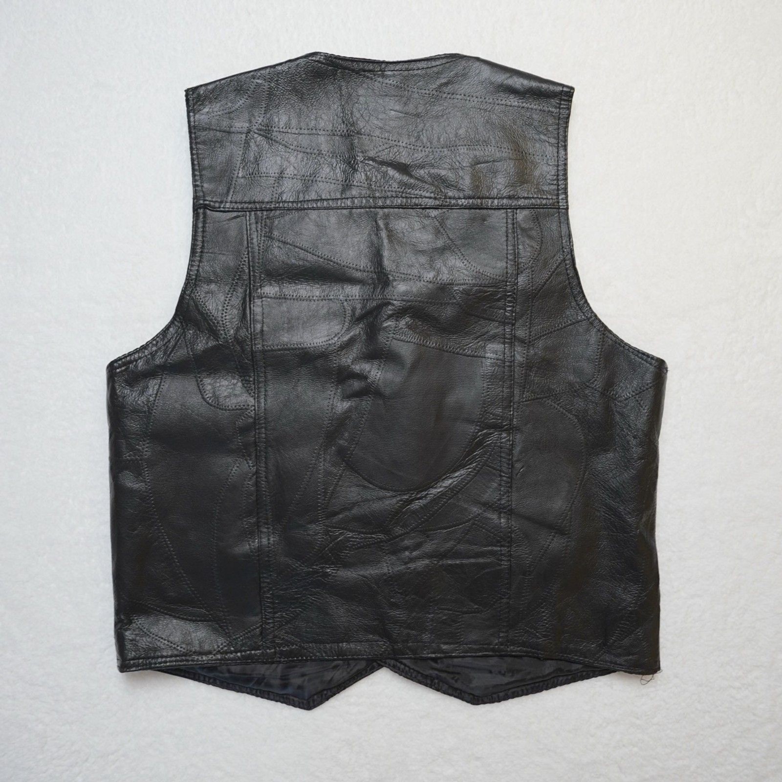 American Unique Patchwork Leather Motorcycle Bike… - image 2