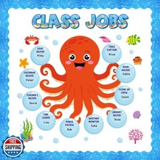 Dispowreath 69 Pcs Under The Sea Class Jobs Bulletin Board Sets Ocean Themed