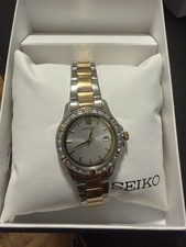 NEW Seiko SUR732 Silver Dial Ladies Stainless Steel Watch MSRP 260
