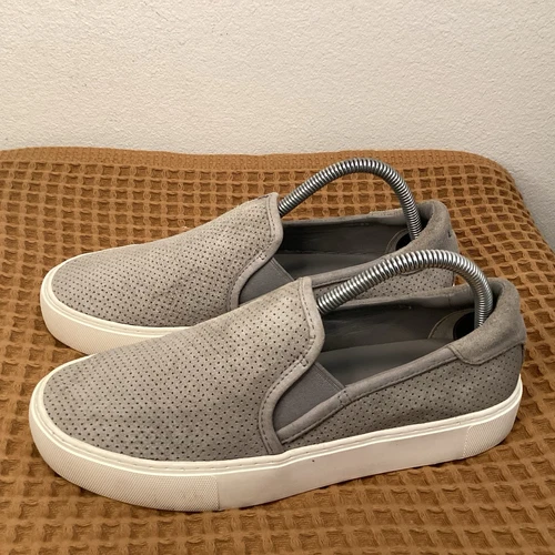 Scarpe UGG donna 8 5 Abies sneakers slip on platform traforate 1108631 grigio scamosciato