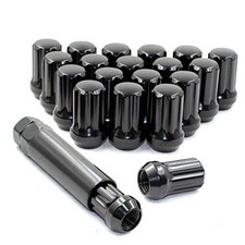 Set of 20 14x1.5 Spline Lug Nuts 1.54" Long Truck Small Diameter M14x1.5 Black