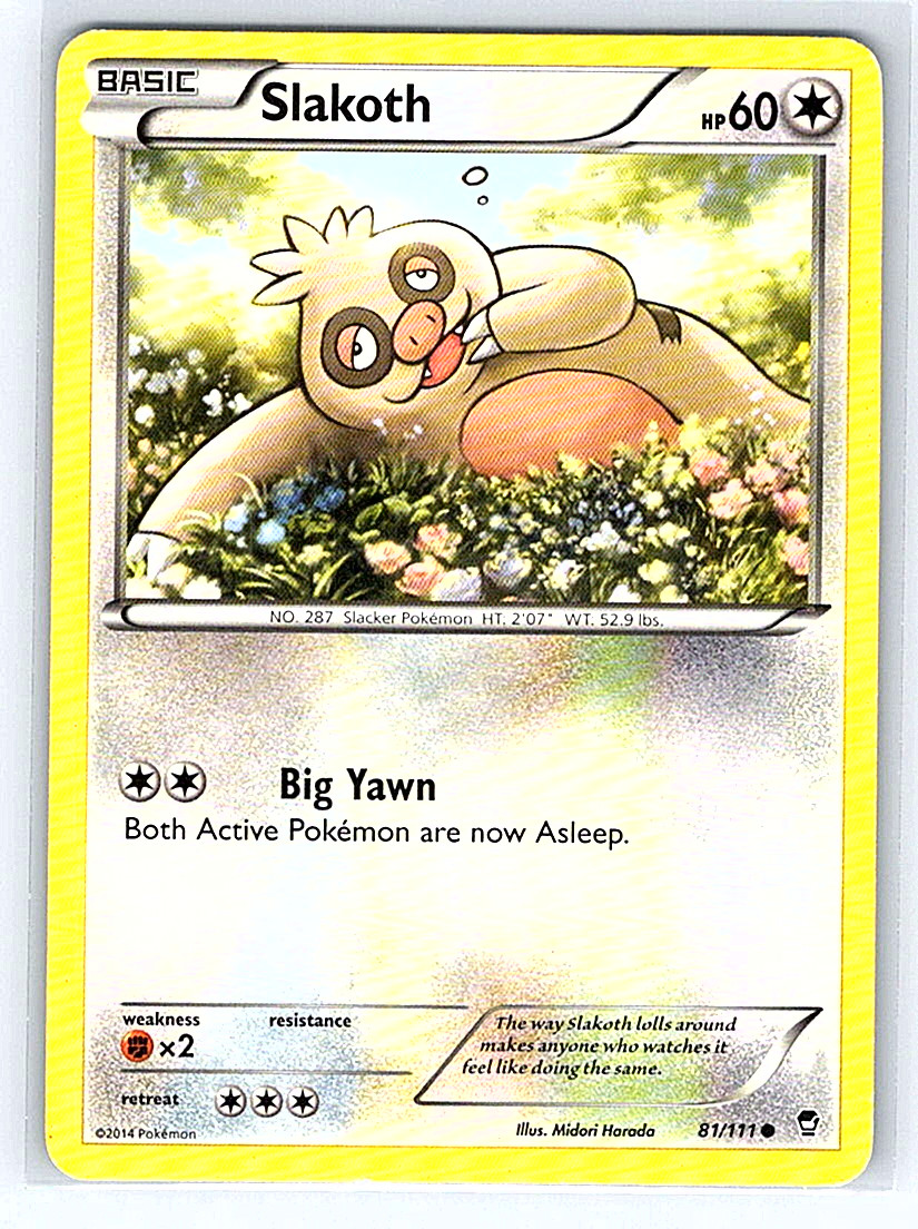 Slakoth 81/111 Furious Fists HP Pokemon Card