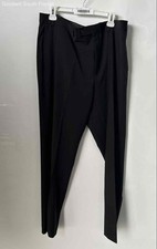 Calvin Klein Mens Black Slim Fit Flat Front Straight Leg Dress Pants Size 38x32