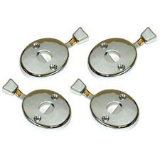 Headrest Post Escutcheons Bezel Lock Trim Chrome For Bucket Seats 1969-72 Gm 4pc