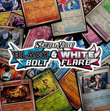 Black Bolt & White Flare Pokemon Singles | Reverse Holographic Pick your card!