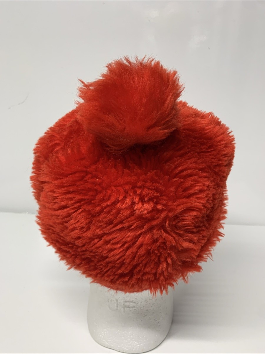 Vintage 1960s Bright Red Faux Mohair Fur Hat Mod Womens Winter Warmth Red Fox Fur Hat Women, Fur Trapper Hat, Real Fur & Leather  main image 4