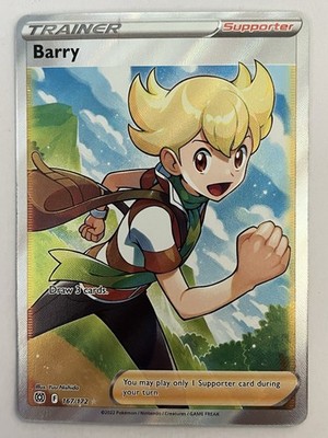 Pokemon Brilliant Stars Barry 167/172 Full Art Trainer Supporter Ultra Rare Holo