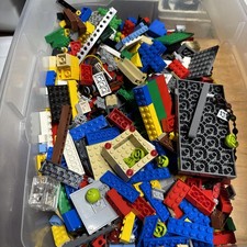 LEGO Bulk Lot Loose Bricks  Pieces, Multicolor Plastic, Storage Bucket Various