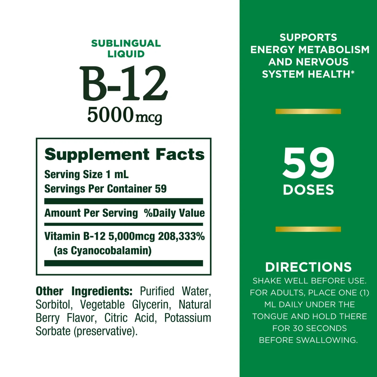 2 Pack Nature's Bounty B Complex Sublingual Liquid 59 Doses Ea Exp 04/26