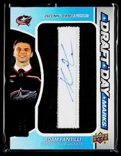 2023-24 Upper Deck Adam Fantilli Draft Day Marks Autograph Patch #DDM-AF RC CBJ