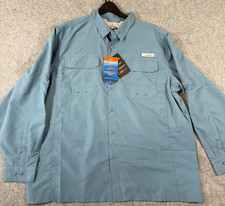 Habit Coastal Villa River Fishing Shirt Mens XL Blue UPF Solar Factor Lined NWT