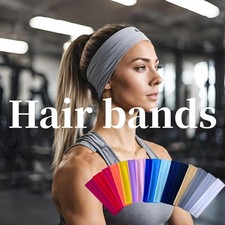 Sports Headband for Men Women Moisture Wicking Sweat Band Elastic Wide Hair F7L6