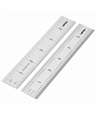 Mr. Pen- Machinist Ruler, 6 Inch, 2 Pack, Stainless Steel Imperial, Silver