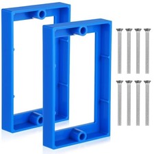 2Pcs 1/2" Single Gang Receptacle Outlet Box Extenders with 4 Screws Blue