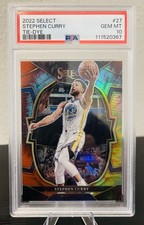 2022 Panini Select Stephen Curry Tie Dye Prizm (#12/25) - PSA GEM MT 10