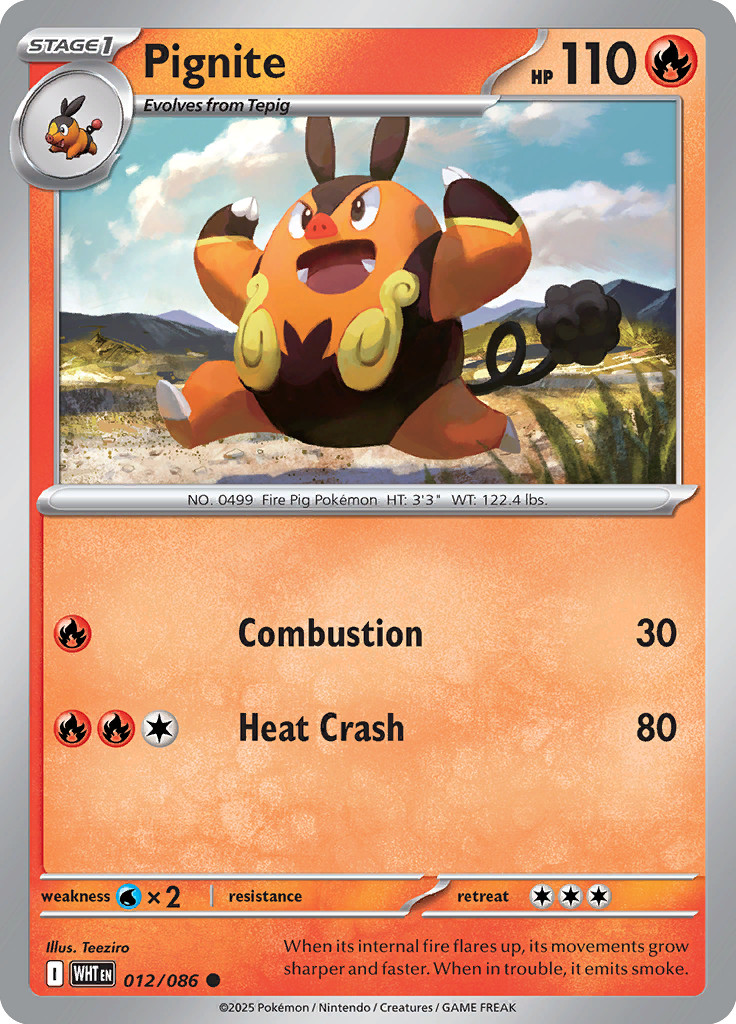 Pignite 12/086 | Near Mint | SV: White Flare Pokemon TCG