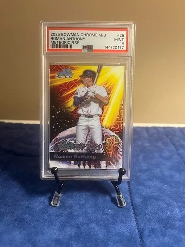 2025 Bowman Chrome M/B Roman Anthony Metroric Rise #25 Red Sox Mint PSA 9