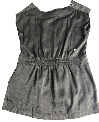 seed silk dress Vintage Seed Pearl Silk Hi-Low Dress - S-L
