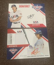 AUSTIN MARTIN 2020 Panini Stars and Stripes USA signatures Patch Red ink/Base AU