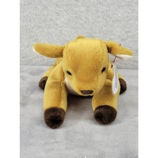 Ty Beanie Babies Whisper the Deer Fawn Plush 1998 Tan Spotted Stuffed Animal 7"