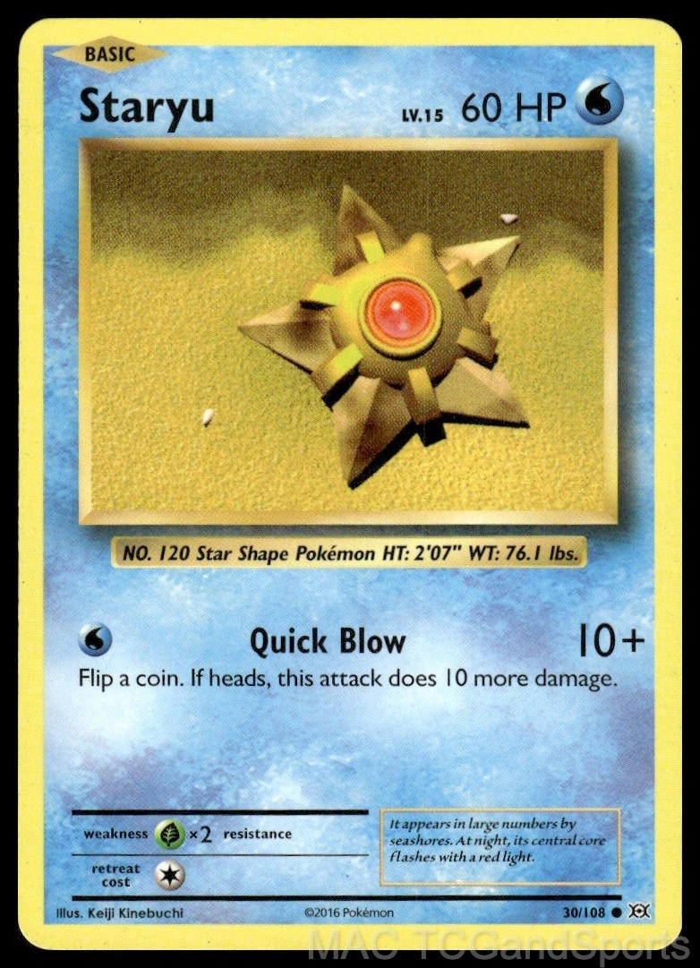 Staryu 30/108 Evolutions Pokemon TCG LP