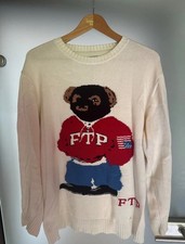 FTB Bär Strickpullover Herren Größe M Wei�...