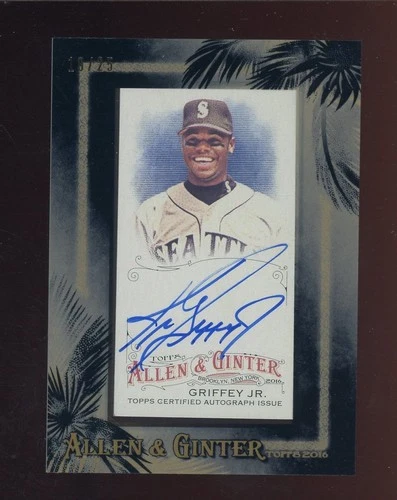Ken Griffey 2016 Topps Allen & Ginter Framed On Card Auto /25 SSP HOF Mariners
