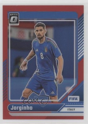 2024-25 Panini Donruss FIFA Optic Red Prizm 17/299 Jorginho #23 pe8