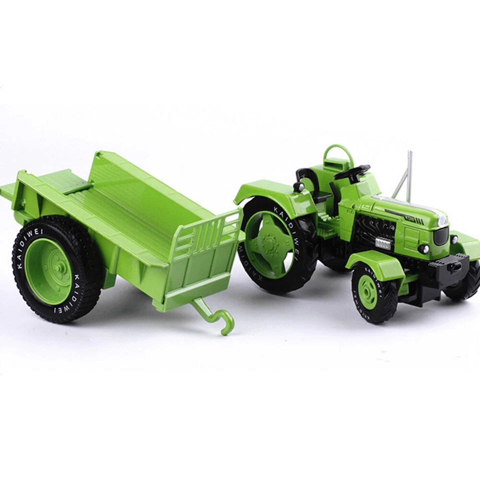 Farm Tractor with Tipping Trailer Model Diecast Farm Toys Vehicle for Boys Green - Image 3 of 4
