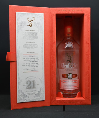 Empty Bottle & Box: Glenfiddich 21 Years Single Malt Scotch Whisky Reserva Cask