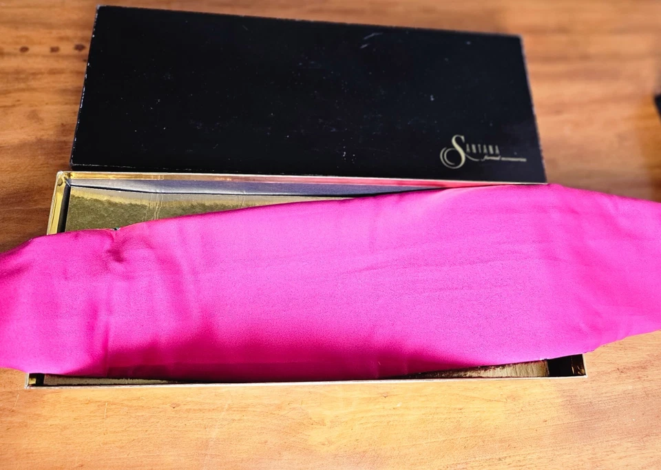 Santana Cummberbund пингвины ярко розовый мужской 100% шелк новый с коробкой - Изображение 4 из 4