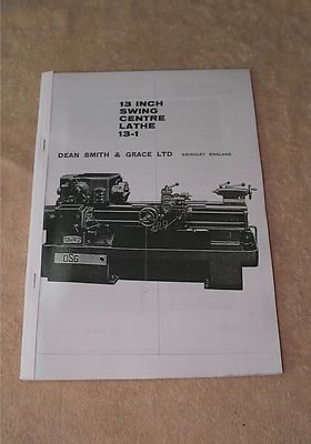 Dean Smith Grace Type 13 Lathe Manual Ebay Dean Smith Grace Type 13 Lathe Manual Ebay