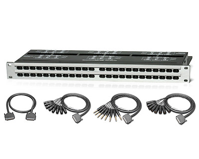 Redco R196-D25PG TT Patchbay | 12 Custom 3ft. Mogami DB25 Cables | PALA