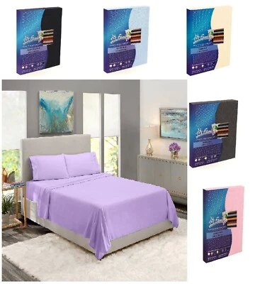 Extra Deep 30cm Jersey Fitted Sheet 100%Cotton Single Double King Size Bed Sheet