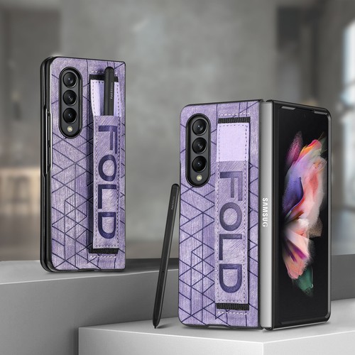 For Galaxy Samsung Z Fold 6 5 4 3 Phone Cover Wrist Strap Protective Trendy Case - 第 10/10 張圖片