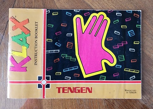 Vintage 1990 Nintendo NES Tengen KLAX Complete Game Sleeve Manual Original Box - Picture 2 of 11