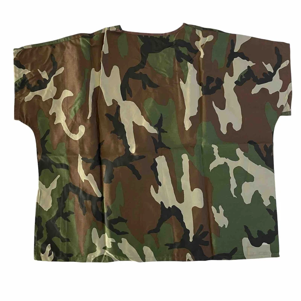 NOS Nurse Military Camo Scrub Top XL V-Neck  Uniform Shirt w/Pocket - See Dims - Image 2 of 4