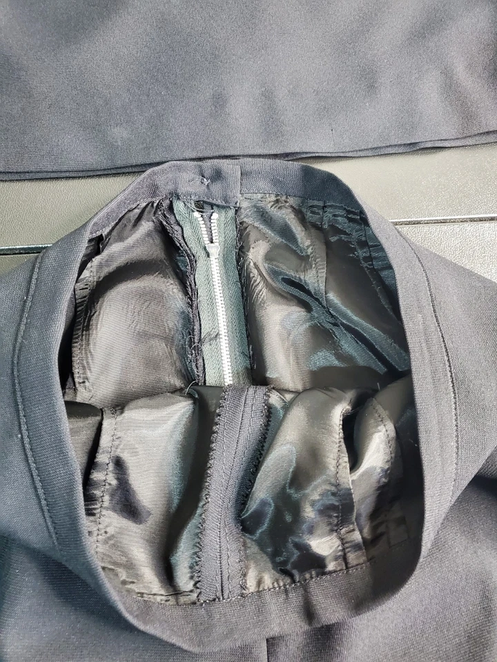 Bobbie Brooks Vintage Outfit Dressy Zip Up Back A Line Skirt Sz 4-6 Sheer Sleeve - Image 3 of 4