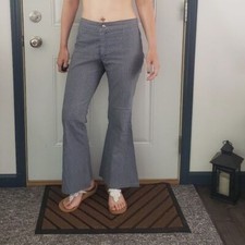 70s Home Made Pinstripe Bell Bottoms